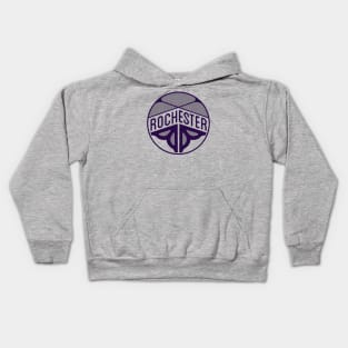 Rochester Flower logo - lilac Kids Hoodie